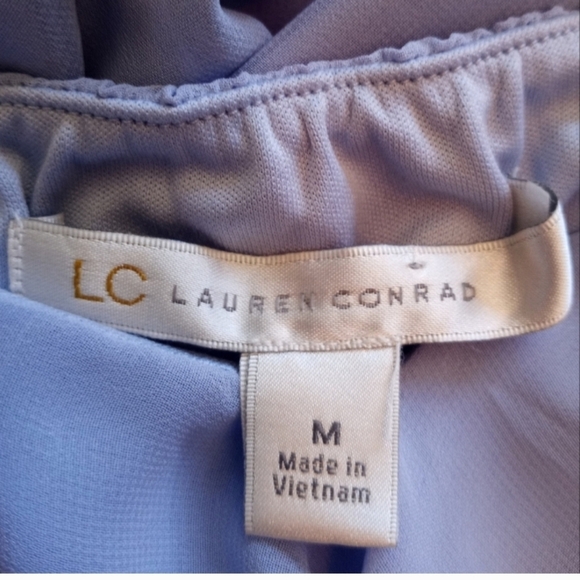 Lauren Conrad Ruffled Sweetheart Neckline Sphaghetti Strap Icy Blue Ombre Dress - Picture 5 of 6